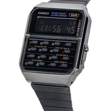 Casio Vintage Digitalrechner Edelstahl Quarz CA-500WEGG-1B Herrenuhr