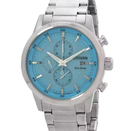 Citizen Chronograph Edelstahl Blaues Zifferblatt Eco-Drive CA0748-80L 100M Herrenuhr