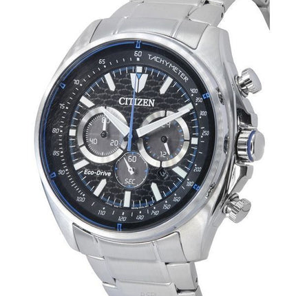 Citizen Eco-Drive Chronograph Edelstahl schwarzes Zifferblatt CA4560-81E 100M Herrenuhr