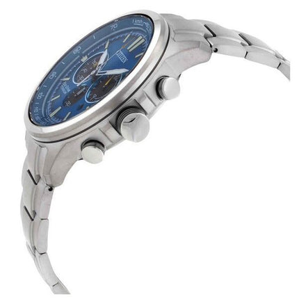 Citizen Super Titanium Chronograph, blaues Zifferblatt, Eco-Drive CA4570-88L 100M Herrenuhr