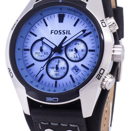 Fossil Kutscher Chronograph schwarz Leder CH2564 Herren Uhr