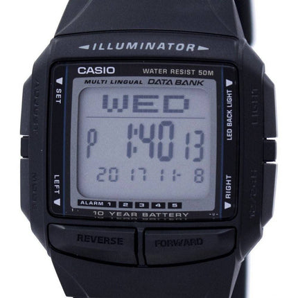 Casio Illuminator mehrsprachige Datenbank Dualzeit Digital DB-36-1AV Herrenuhr