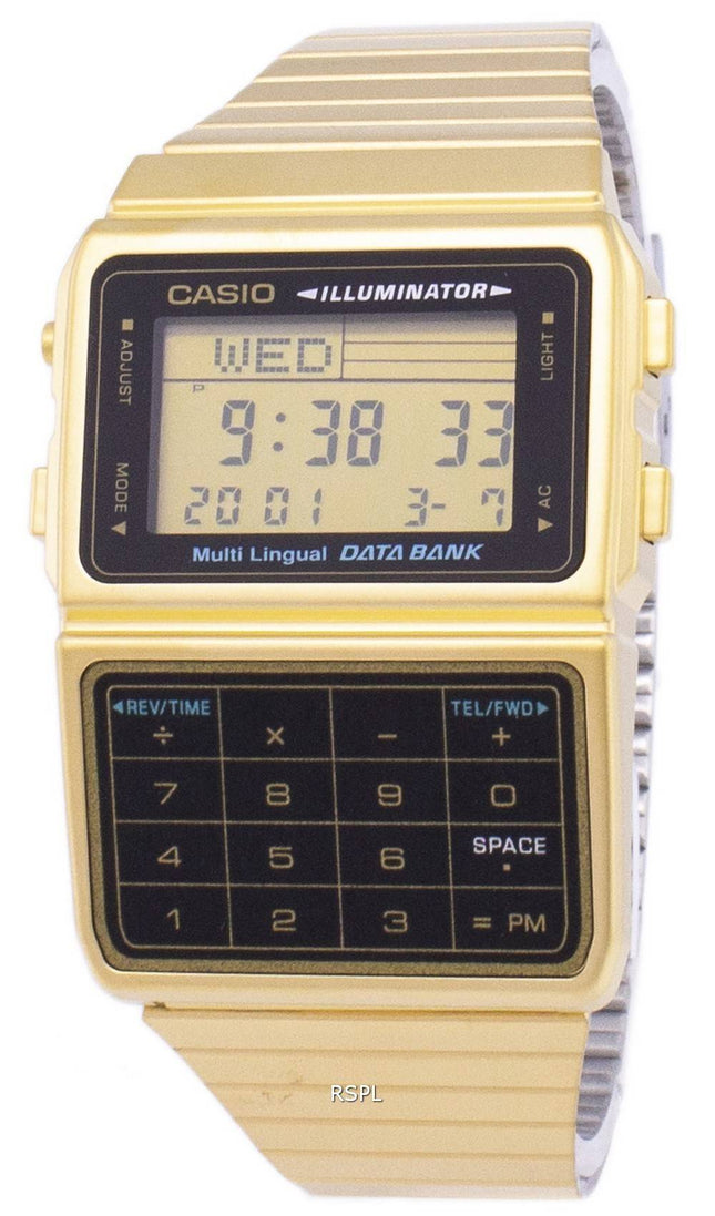 Casio Digital Edelstahl Daten Bank mehrsprachige DBC-611 G-1DF DBC-611 G-1 Herrenuhr