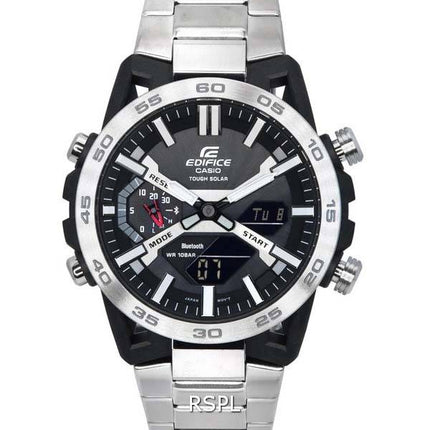 Casio Edifice Sospensione Mobile Link Schwarzes Zifferblatt Solar ECB-2000D-1A ECB2000D-1 100M Herrenuhr