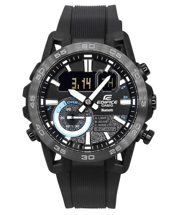 Casio Edifice Sospensione Smartphone Link Bluetooth Analog Digital Schwarzes Zifferblatt Quarz ECB-40PB-1A 100M Herrenuhr