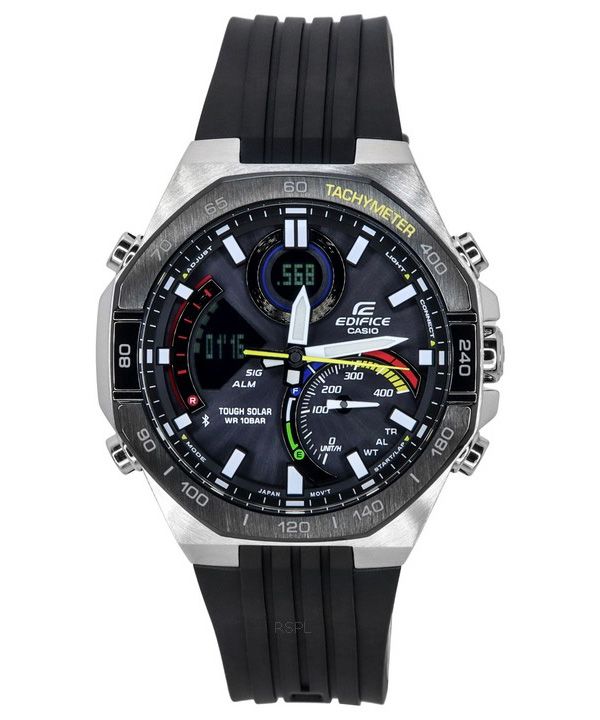 Casio Edifice Analog Digital Mobile Link Tough Solar ECB-950MP-1A 100M Herrenuhr mit schwarzem Zifferblatt