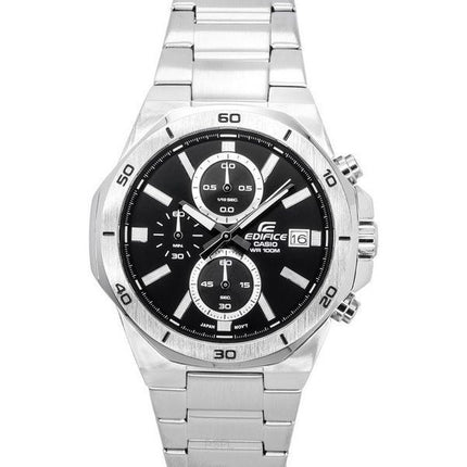 Casio Edifice Classic Standard Chronograph Analoges schwarzes Zifferblatt Quarz EFV-640D-1A 100M Herrenuhr