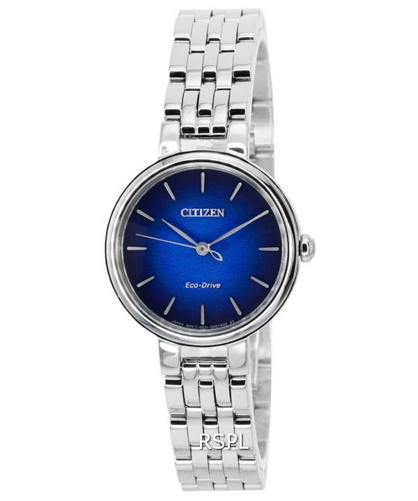 Citizen L Eco-Drive Edelstahl blaues Zifferblatt EM0990-81L Damenuhr