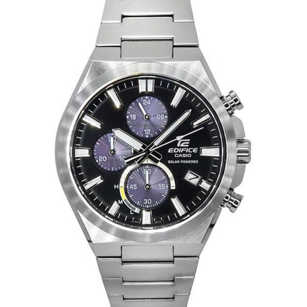 Casio Edifice Analog Chronograph Edelstahl Schwarzes Zifferblatt Solar EQS-950D-1A 100M Herrenuhr