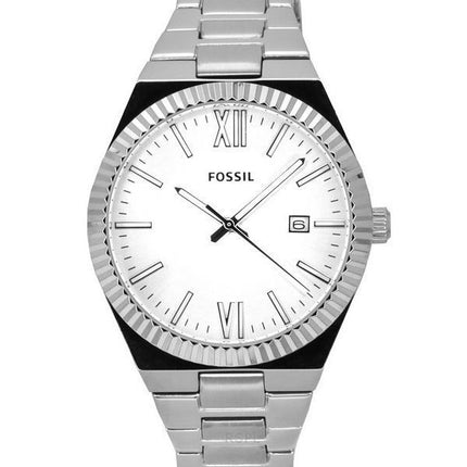 Fossil Scarlette Edelstahl Silber Zifferblatt Quarz ES5300 Damenuhr