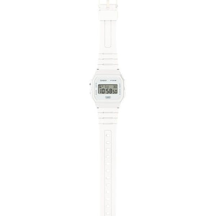 Casio Pop Digital Bio-basiertes weißes Harzarmband Quarz F-91WB-7A 100M Unisex-Armbanduhr