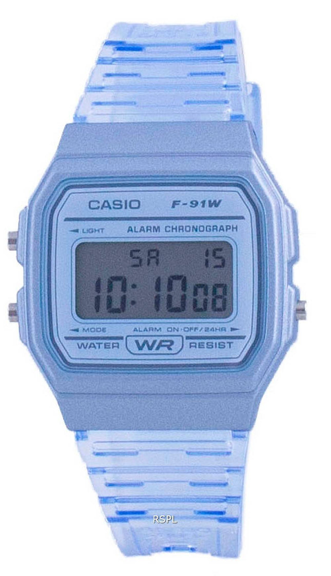 Casio Jugend Blue Resin Digital F-91WS-2 F91WS-2 Unisex Uhr