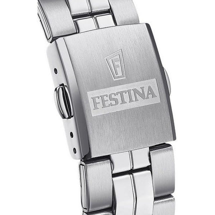 Festina Classics Herrenuhr aus Edelstahl mit blauem Zifferblatt und Quarzwerk F20437-3