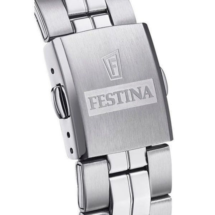 Festina Classics Edelstahl schwarzes Zifferblatt Quarz F20437-4 100M Herrenuhr