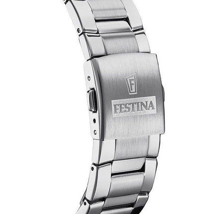 Festina Sport Chronograph Edelstahl schwarzes Zifferblatt Quarz F20463-4 100M Herrenuhr