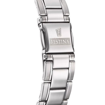 Festina Classic Edelstahl weißes Zifferblatt Quarz F20511-2 Herrenuhr