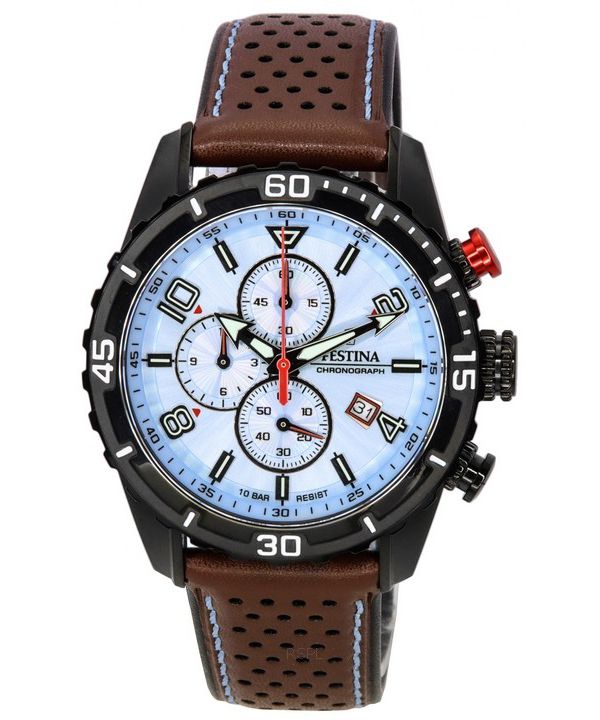 Festina Sport Chronograph, blaues Zifferblatt, Quarz, F20519-1, F205191, 100 m, Herrenuhr