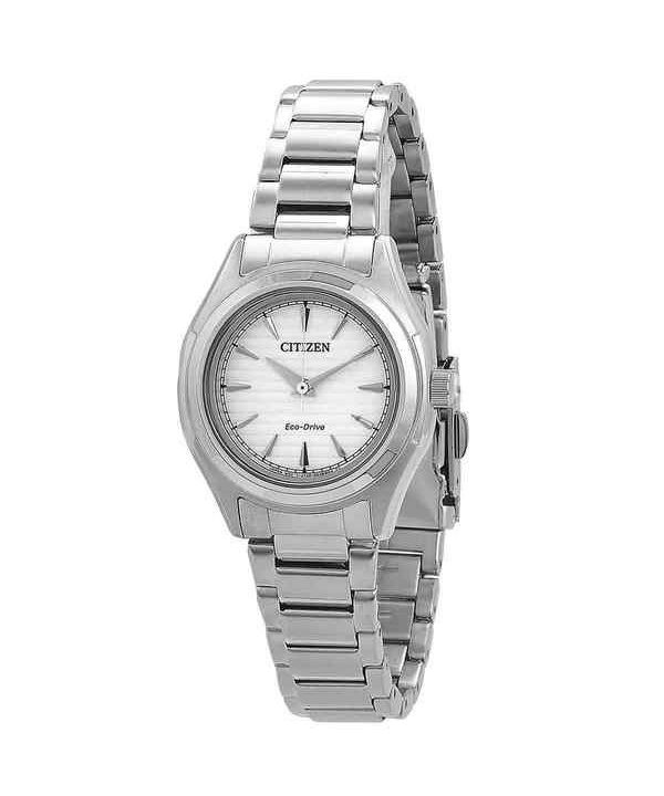 Citizen Eco-Drive Edelstahl Silber Zifferblatt FE2110-81A 100M Damenuhr