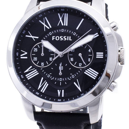 Fossil gewähren Chronograph schwarz Leder Armband FS4812 Herrenuhr