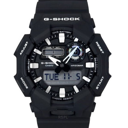 Casio G-Shock Analog-Digital-Armband aus biobasiertem Harz, schwarzes Zifferblatt, Quarz GA-010-1A 200M Herrenuhr