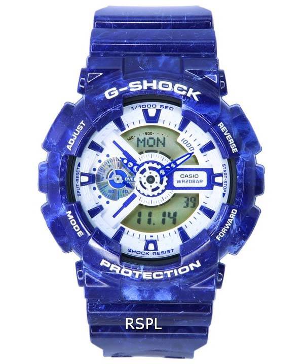 Casio G-Shock Porzellan Analog Digital Quarz GA-110BWP-2A GA110BWP-2 200M Herrenuhr