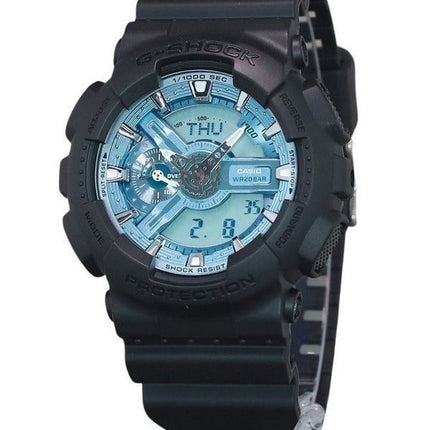 Casio G-Shock Analog-Digital-Harzarmband, ozeanblaues Zifferblatt, Quarz, GA-110CD-1A2, 200 m, Herrenuhr