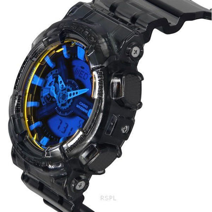 Casio G-Shock Analog Digital Transparent Schwarzes Harzarmband Mehrfarbiges Zifferblatt Quarz GA-110TLS-8A 200M Herrenuhr