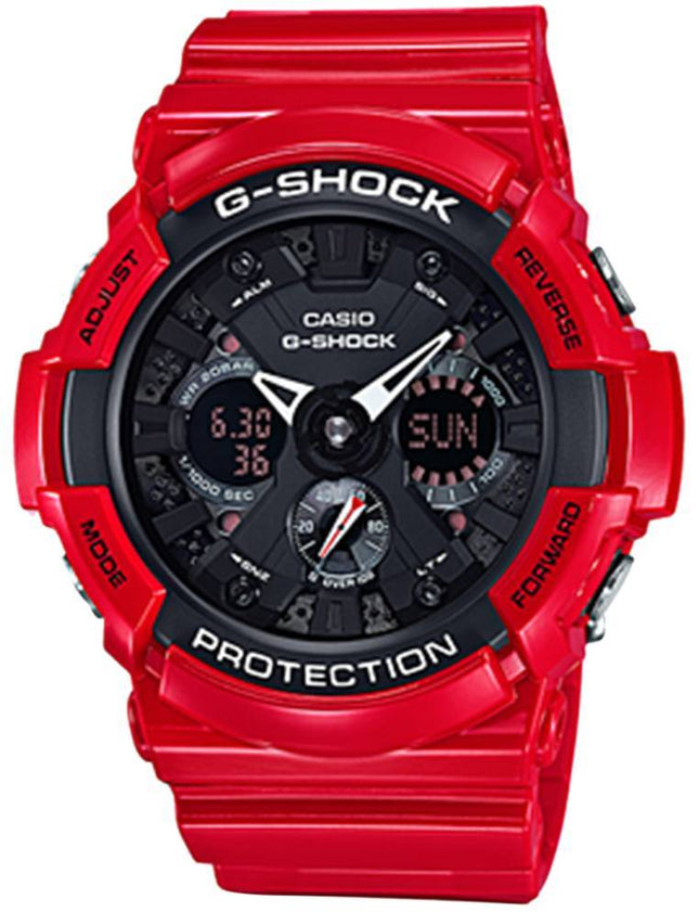 Casio G-Shock Analog Digital World Time Limited Edition GA-201RD-4A Herrenuhr