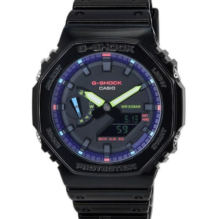 Casio G-Shock Virtual Rainbow Analog Digital Quarz GA-2100RGB-1A GA2100RGB-1 200M Herrenuhr