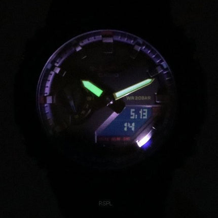 Casio G-Shock Virtual Rainbow Analog Digital Quarz GA-2100RGB-1A GA2100RGB-1 200M Herrenuhr