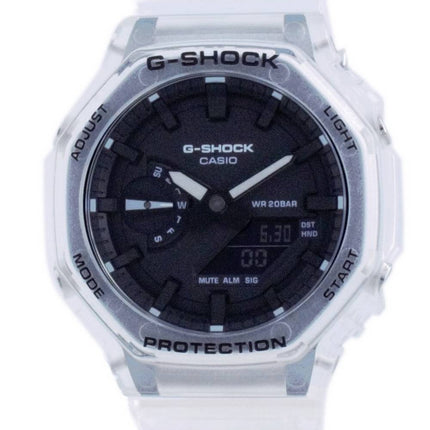 Casio G-Shock Skeleton Transparent Diver&#39,s Analog Digital Quartz GA-2100SKE-7A GA2100SKE-7 200M Herrenuhr