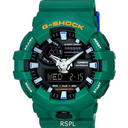 Casio G-Shock Beliebte Temperamentvolle Farben Grün Analog Digital Quarz GA-700SC-3A GA700SC-3 200M Herrenuhr