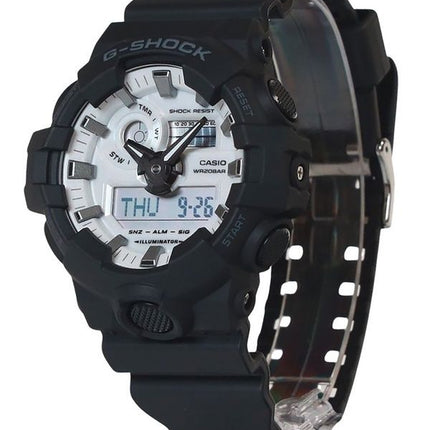 Casio G-Shock Analog-Digital-Harzarmband weißes Zifferblatt Quarz GA-700WD-1A 200M Herrenuhr