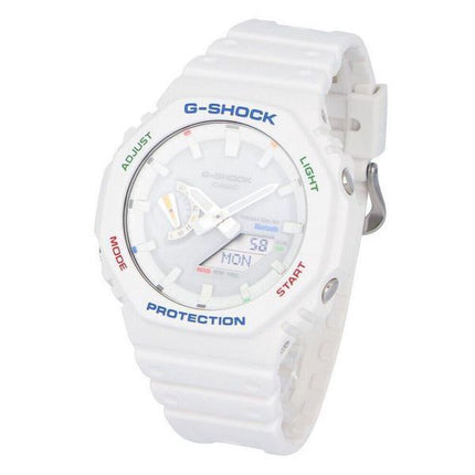 Casio G-Shock Analog-Digital-Harzarmband weißes Zifferblatt Robuste Solar GA-B2100FC-7A 200M Herrenuhr