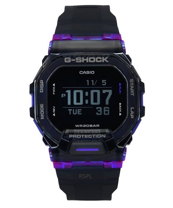 Casio G-Shock G-Squad Digital Smartphone Link Harzarmband Quarz GBD-200SM-1A6 200M Herrenuhr