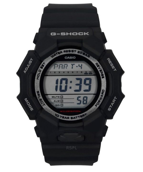 Casio G-Shock Digital Bio-Based schwarzes Harzarmband schwarzes Zifferblatt Quarz GD-010-1 200M Herrenuhr