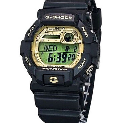 Casio G-Shock 10th Anniversary Herrenuhr mit digitalem Harzarmband, goldenem Zifferblatt und Quarzwerk GD-350GB-1 200M