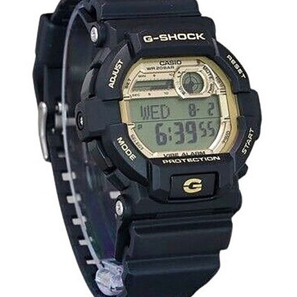 Casio G-Shock 10th Anniversary Herrenuhr mit digitalem Harzarmband, goldenem Zifferblatt und Quarzwerk GD-350GB-1 200M