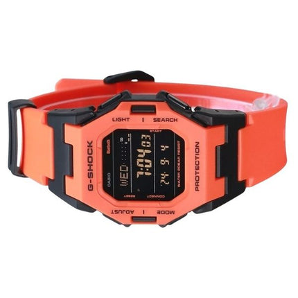 Casio G-Shock Digital Smartphone Link Biobasiertes orangefarbenes Harzarmband Quarz GD-B500FL-4 200M Herrenuhr