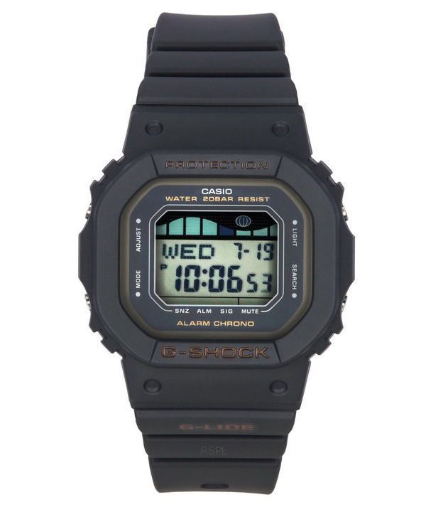 Casio G-Shock G-Lide Digital mit Gezeiten- und Monddiagrammen Quarz GLX-S5600-1 200M Damenuhr