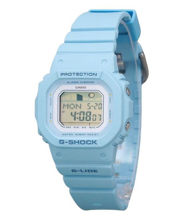 Casio G-Shock G-Lide Digital Hellblau Biobasiertes Harzarmband Quarz GLX-S5600-2 200M Damenuhr