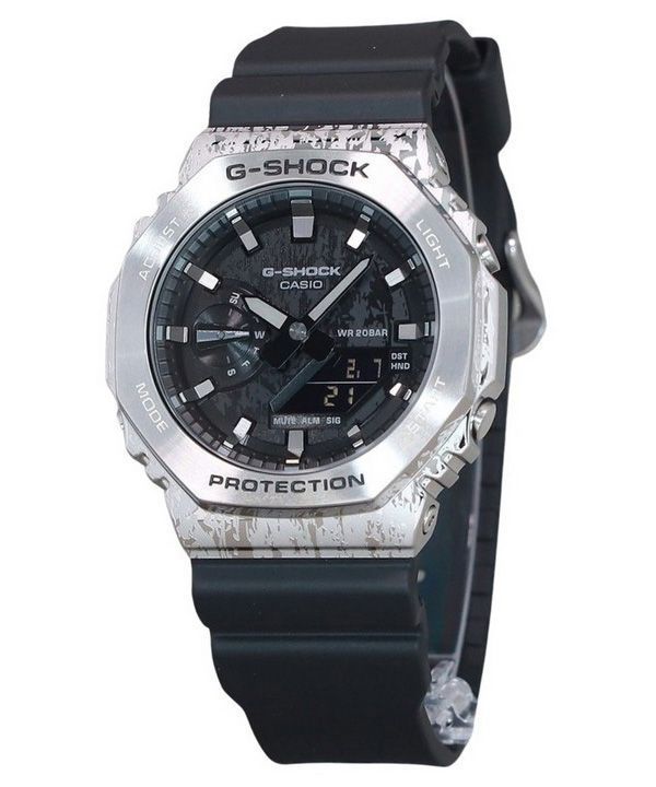 Casio G-Shock Analog Digital Grunge Camouflage Serie Graues Zifferblatt Quarz GM-2100GC-1A 200M Herrenuhr