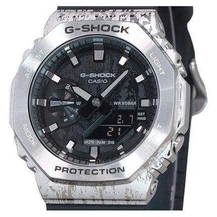 Casio G-Shock Analog Digital Grunge Camouflage Serie Graues Zifferblatt Quarz GM-2100GC-1A 200M Herrenuhr