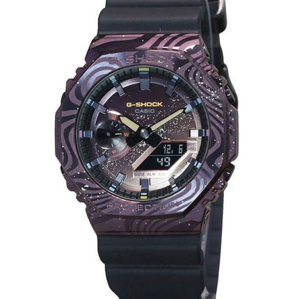 Casio G-Shock Milky Way Galaxy Limited Edition, mehrfarbiges Zifferblatt, Quarz, GM-2100MWG-1A 200M Herrenuhr