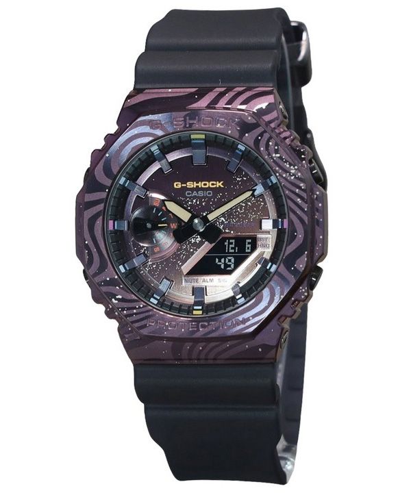 Casio G-Shock Milky Way Galaxy Limited Edition, mehrfarbiges Zifferblatt, Quarz, GM-2100MWG-1A 200M Herrenuhr