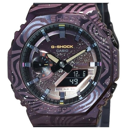 Casio G-Shock Milky Way Galaxy Limited Edition, mehrfarbiges Zifferblatt, Quarz, GM-2100MWG-1A 200M Herrenuhr