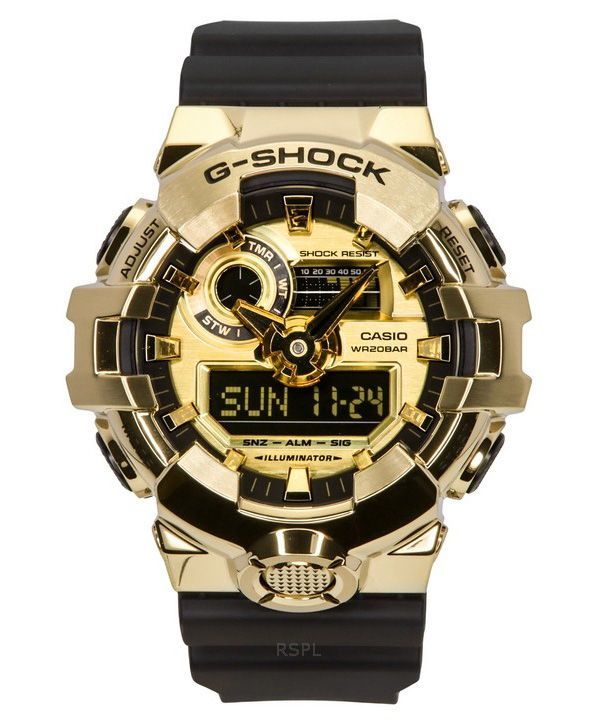 Casio G-Shock G-Steel Analog-Digital-Harzarmband goldenes Zifferblatt Quarz GM-700G-9A 200M Herrenuhr