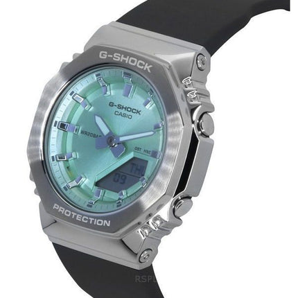 Casio G-Shock Analog-Digital-Armband aus biobasiertem Harz, hellgrünes Zifferblatt, Quarz GM-S2110-3A 200M Damenuhr