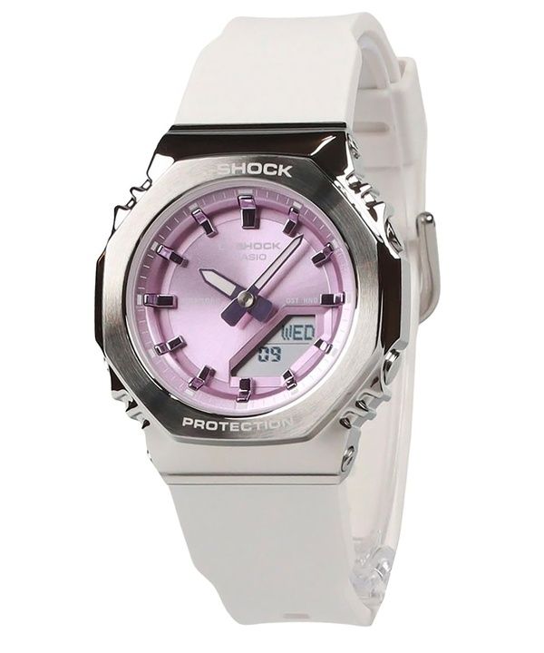 Casio G-Shock Analog-Digital-Armband aus biobasiertem Harz, rosa Zifferblatt, Quarz GM-S2110-7A6, 200 M, Damenuhr