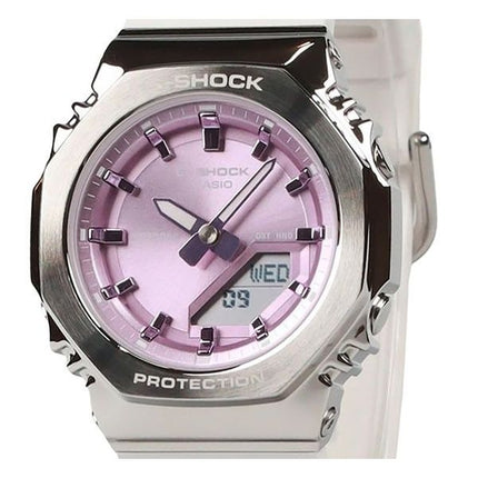 Casio G-Shock Analog-Digital-Armband aus biobasiertem Harz, rosa Zifferblatt, Quarz GM-S2110-7A6, 200 M, Damenuhr